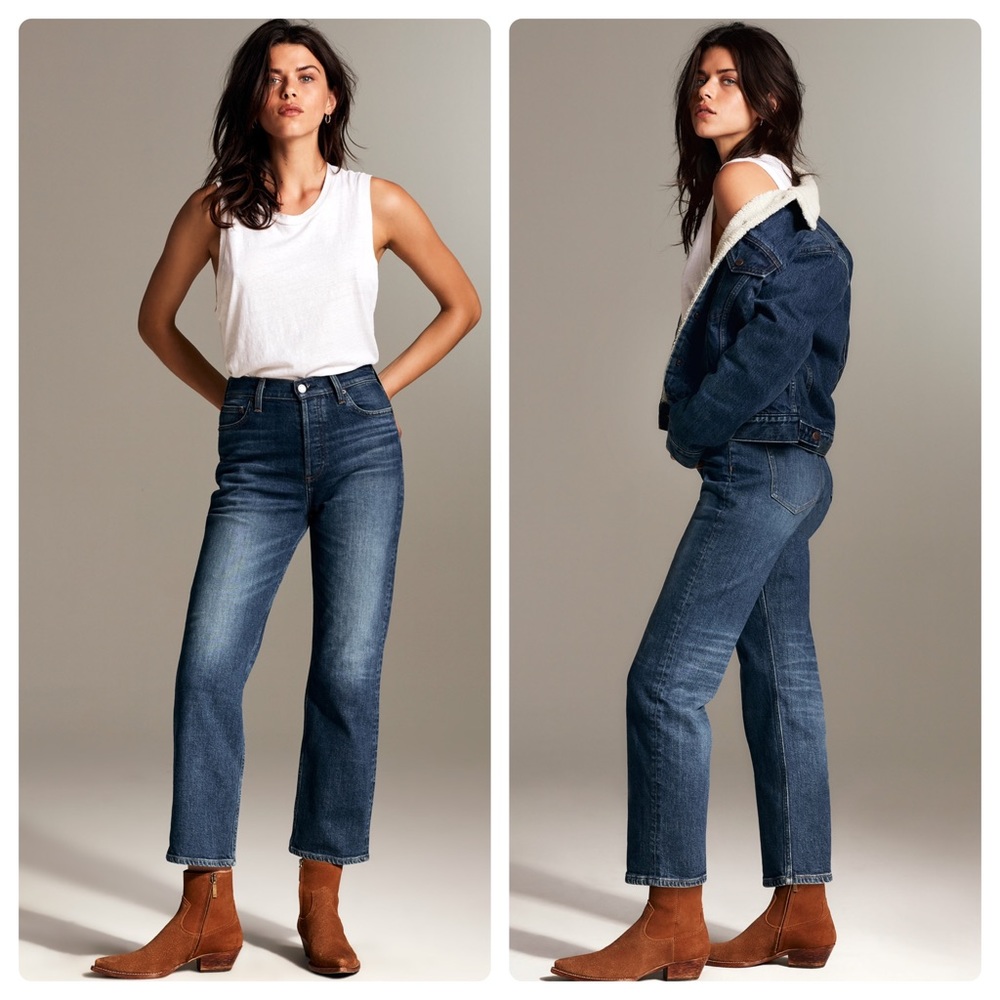 Aritzia Denim Forum Arlo High Rise Crop Jeans
